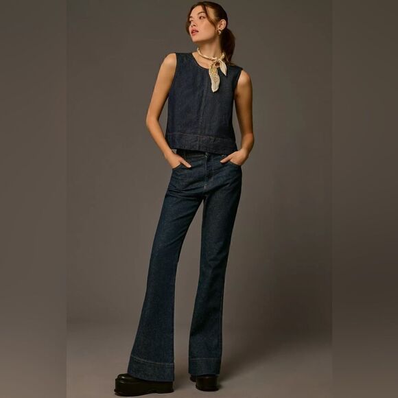 Anthropologie Pilcro Clean Rinse High-Rise Flare Jeans Size 26 - Picture 2 of 7